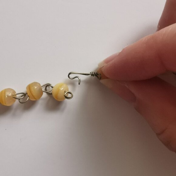 Vintage Sun Pendant Golden Orange Carved Necklace Etched Aztec Sundial Beaded - Picture 7 of 11